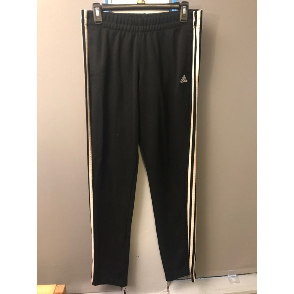 adidas black 3-stripe pants